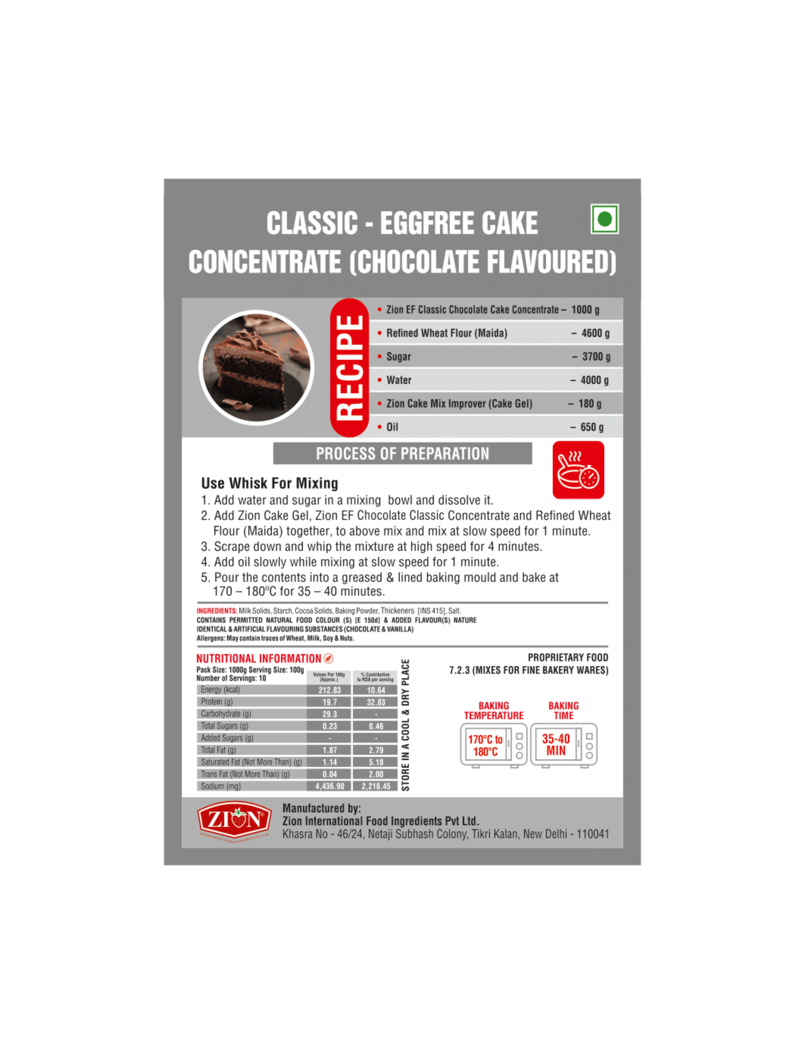 Zion Bakery Mawa Cake