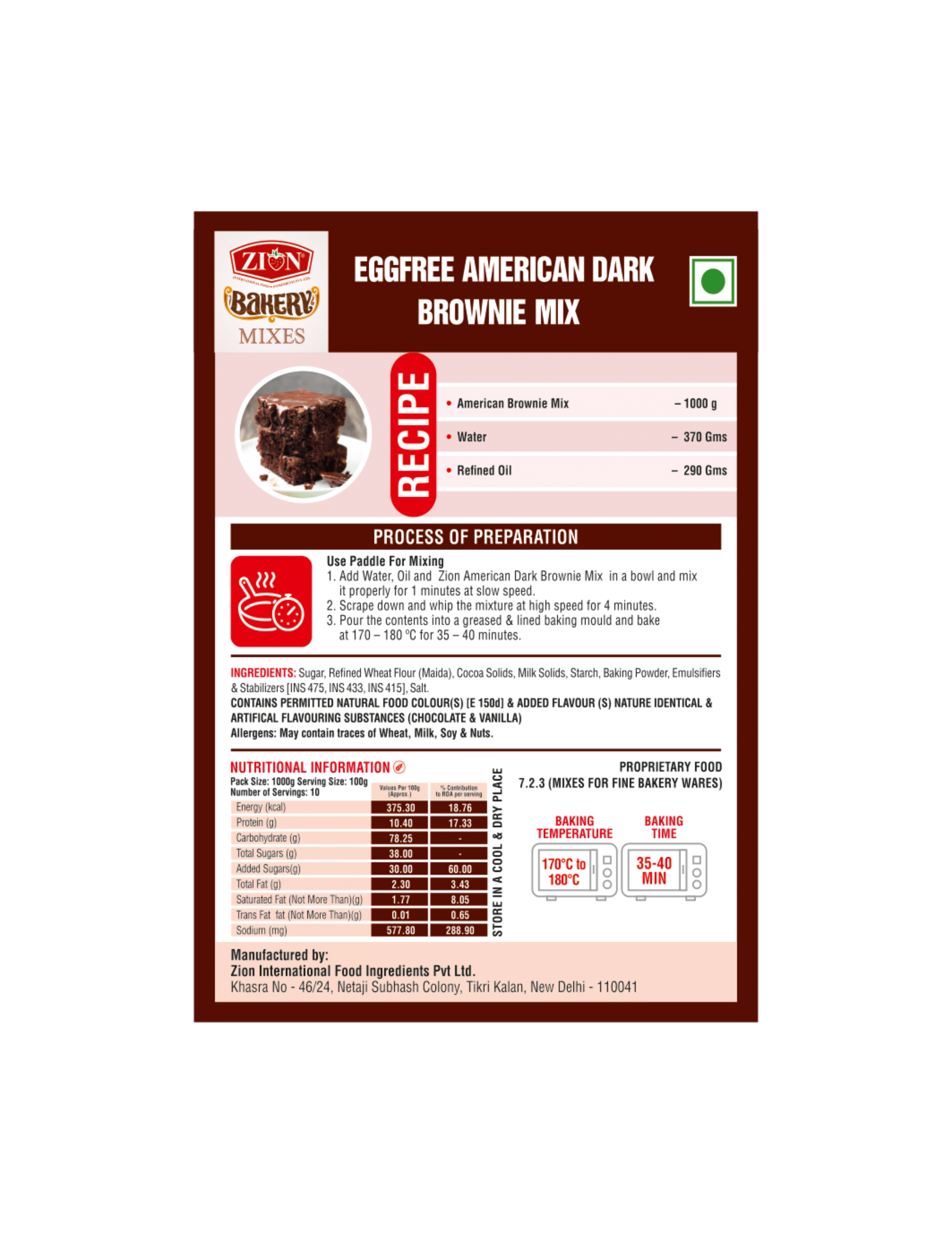 Zion Bakery Mawa Cake