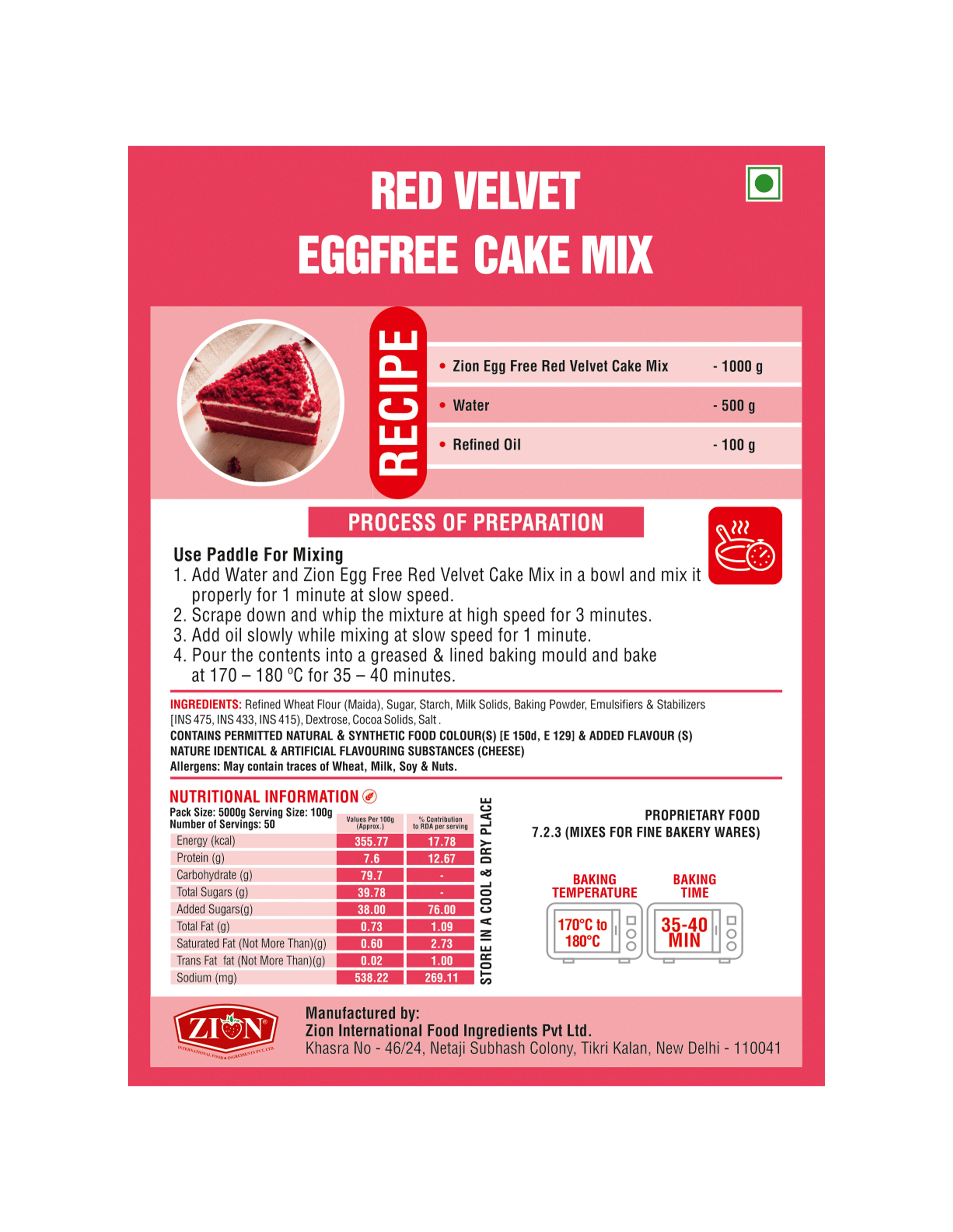 Egg-less Vanilla Cake