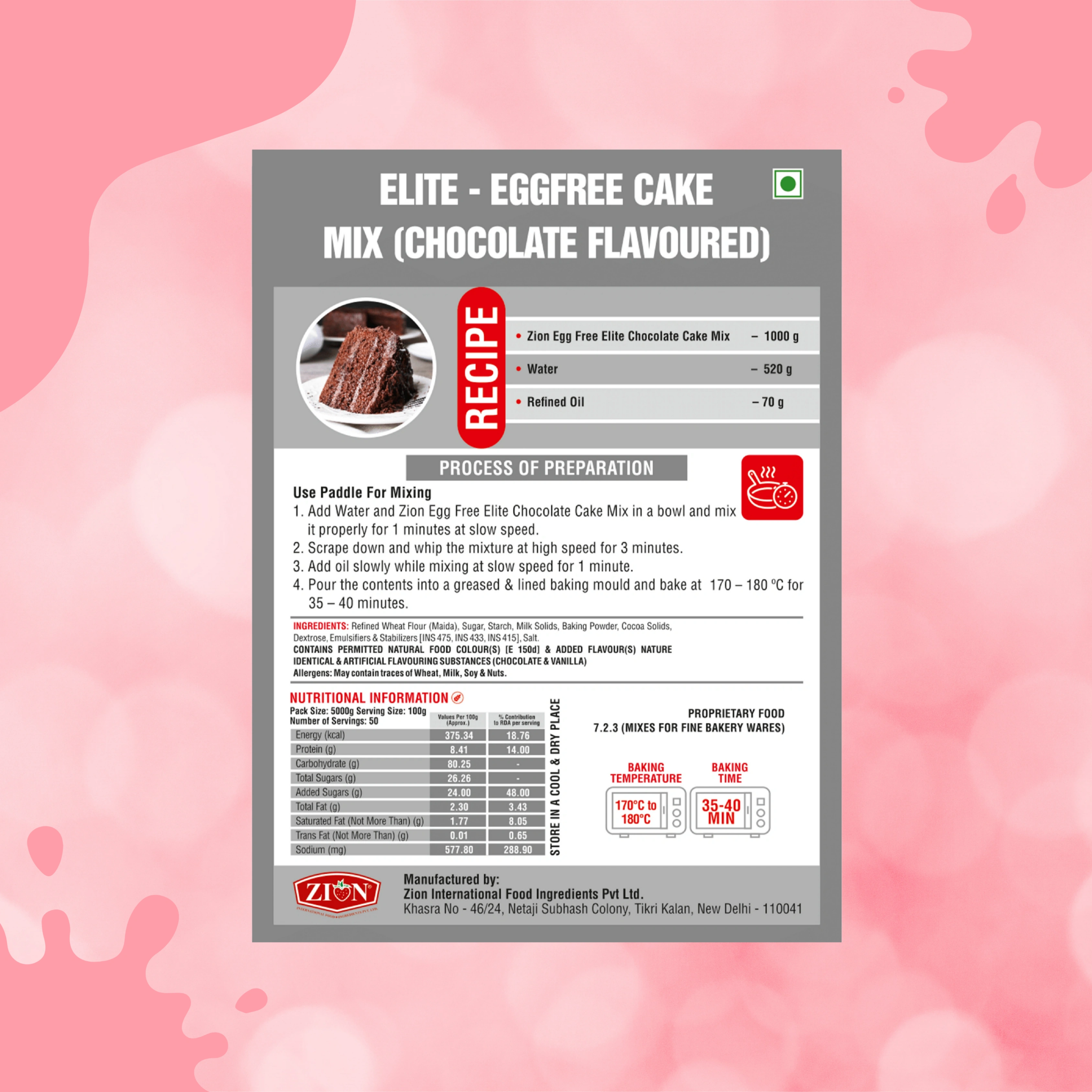 Egg-less Vanilla Cake