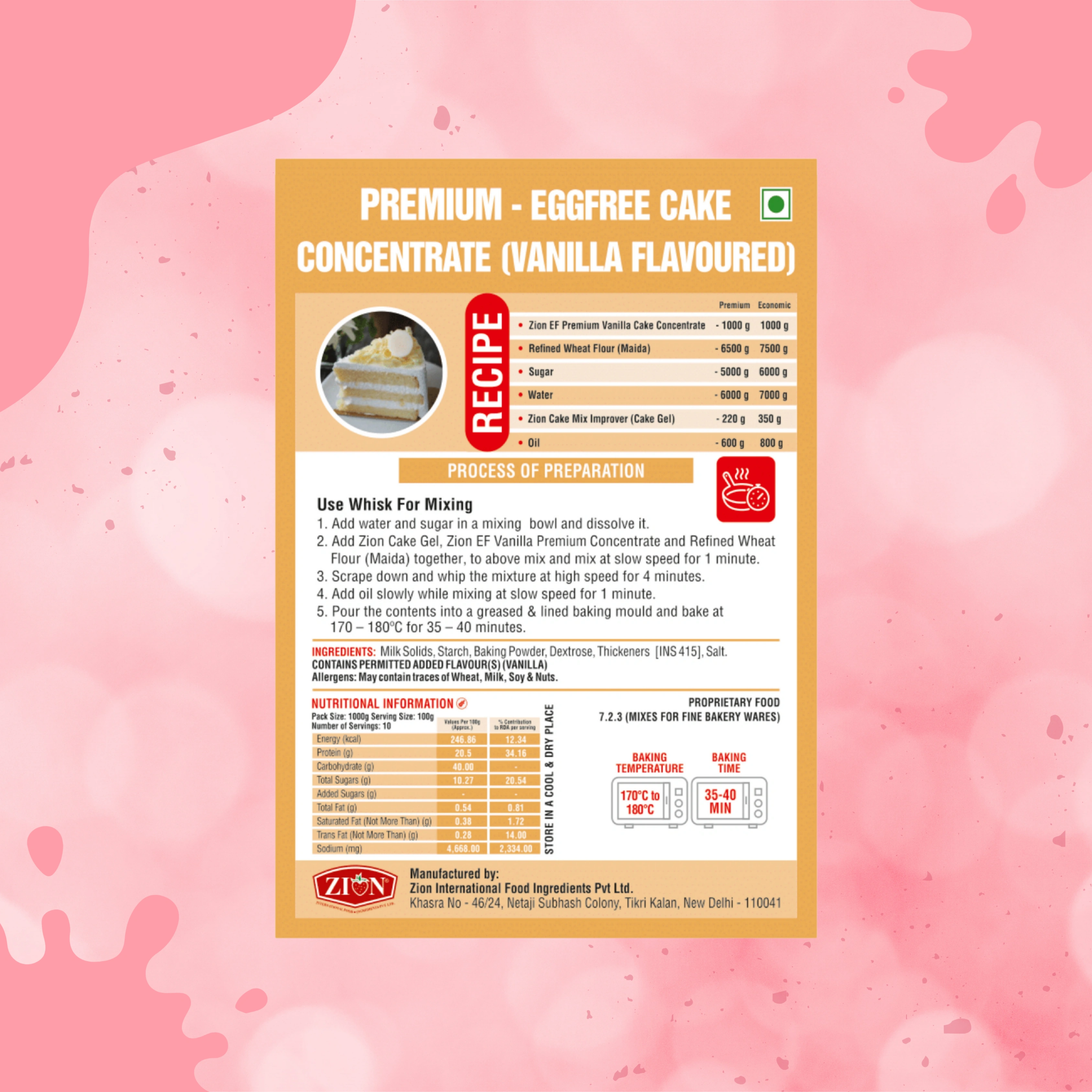 Egg-less Vanilla Cake