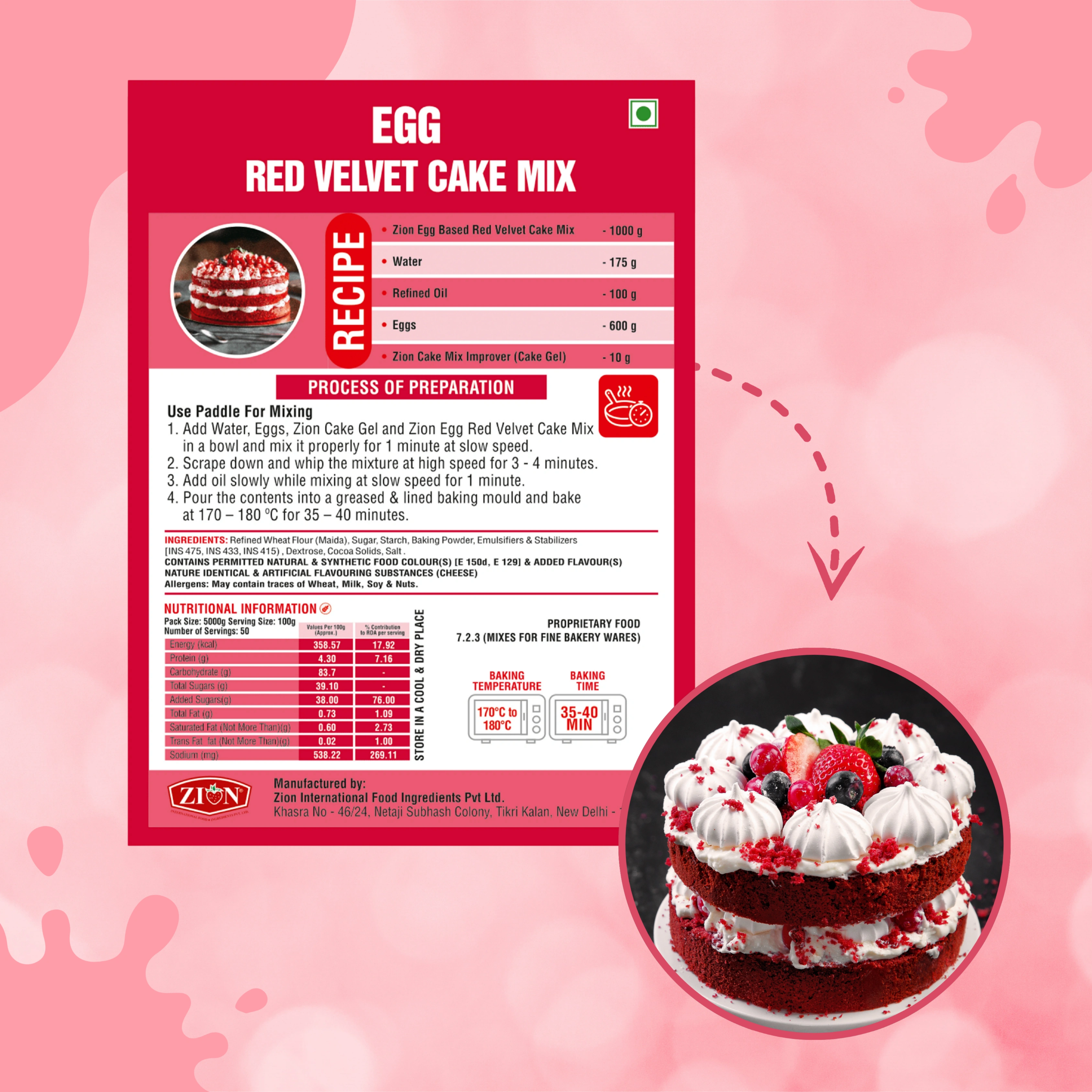 Zion Foods Red Velvet Cake Premix